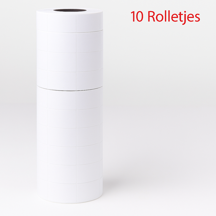 Witte prijsrollen set van 10 stuks voor prijstang