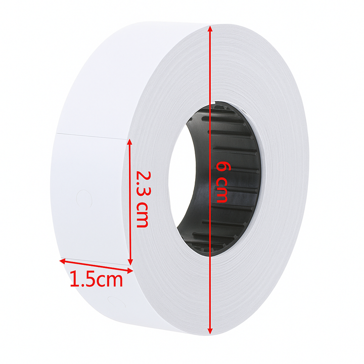 Prijsrol met 2,3 cm hoogte en 1,5 cm stickerformaat