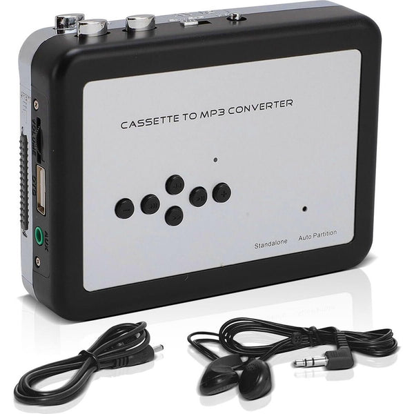  Cassette converter met accessoires – digitaliseer eenvoudig cassettebandjes naar MP3 via USB