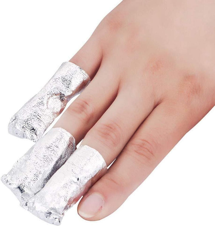  Aluminium wraps op vingers voor nagellak en acryl verwijdering