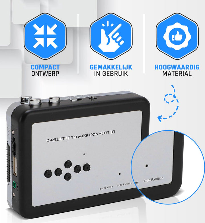 Cassette converter – compact ontwerp, gebruiksvriendelijk en gemaakt van hoogwaardig materiaal