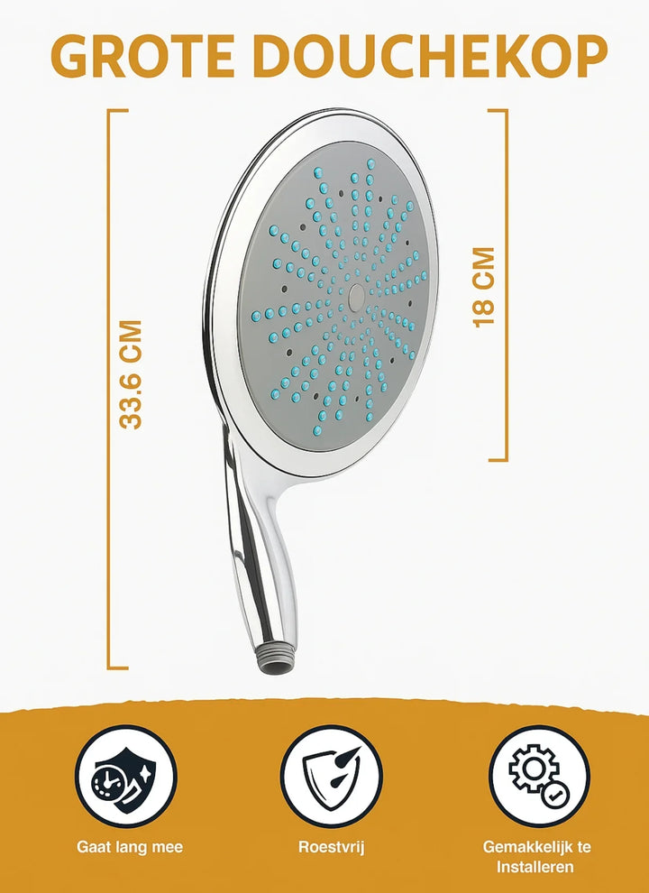 GROHE Euphoria XXL Regendoucheset Opbouw - hoofddouche 31cm - handdouche rond - brushed hard graphite - 26075al0 GROHE Euphoria XXL Regendoucheset Opbouw - hoofddouche 31cm - handdouche rond - brushed hard graphite - 26075al0