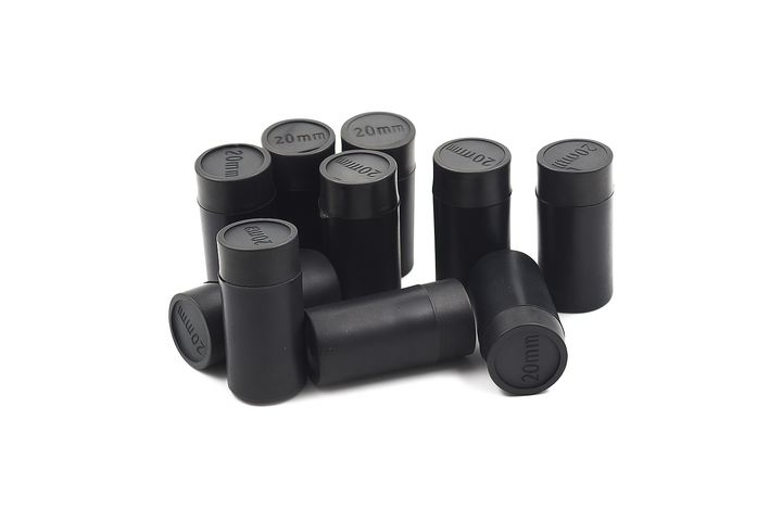Set van 10 zwarte inktrollen van 20mm voor levay prijstang