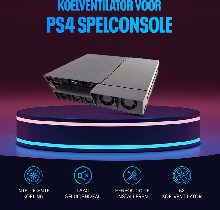 PS4 koelventilator met laag geluidsniveau en 5 ventilatoren