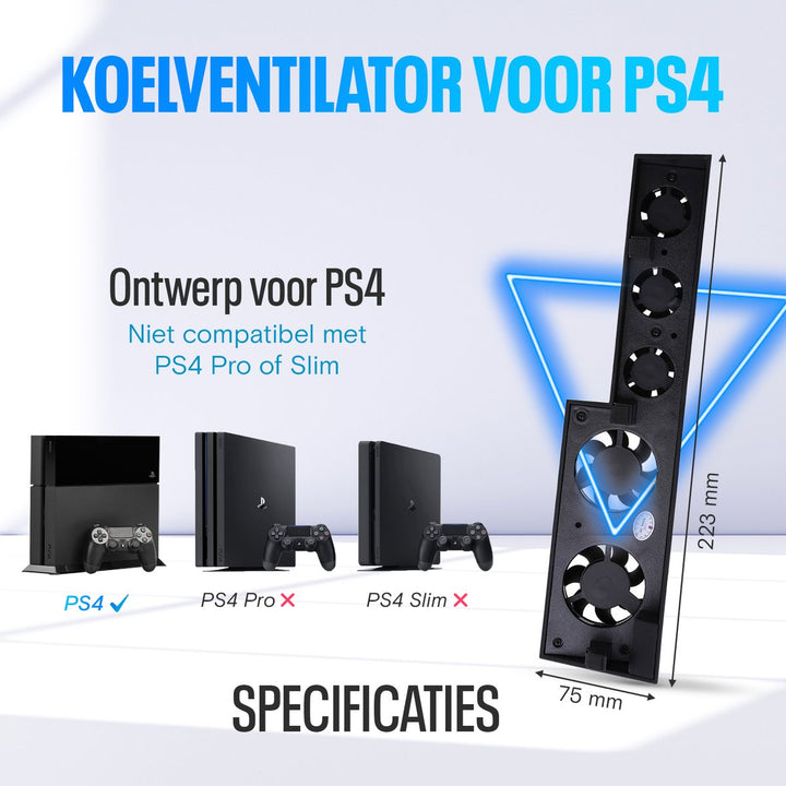 PS4 cooler ventilator geschikt voor standaard PS4, niet voor Slim of Pro