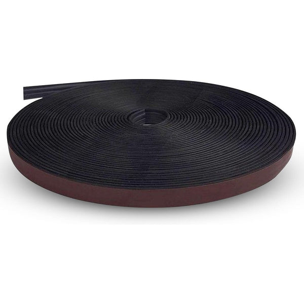 Rol zwarte rubberen antislip trapstrip 15 meter lang, 28 mm breed