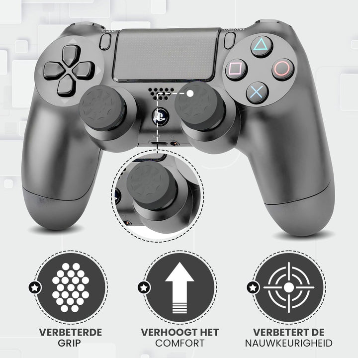 PS5 controller met zwarte Galaxy thumbsticks – verbeterde grip en controle