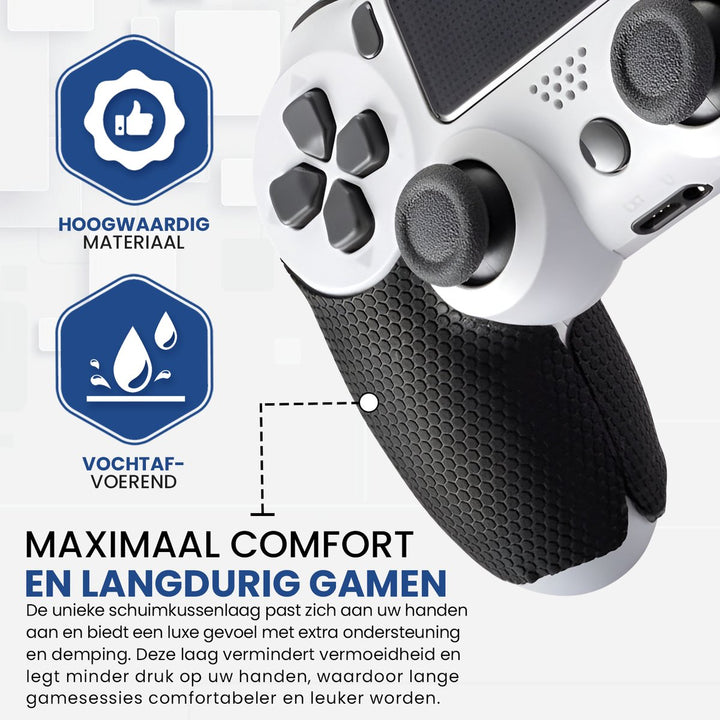 Hoogwaardige controllergrips voor PS5 met vochtabsorberend schuim en ergonomisch ontwerp – zwart

